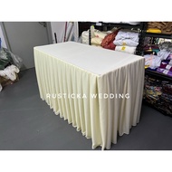 Page #2 5ft Table Skirting With Top Layer Meja Canopy Khemah Long Table Skirting Velcro Pleated Tabl