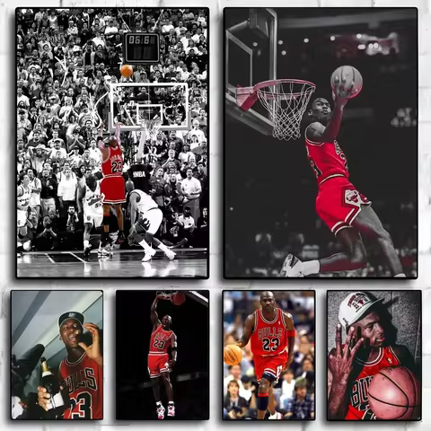 Michael Jordan Waterproof SelfAdhesive Poster Art Print Wall Decor for Coffee House Bar Room PC