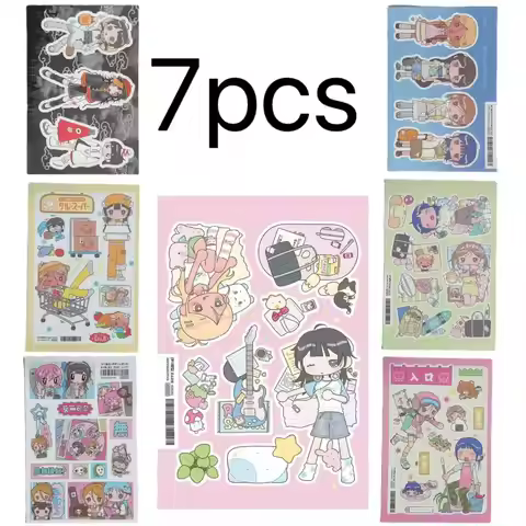 Cute Sweet Cool Japanese Shibuya Girl Sticker Korean Kawaii Cartoon Y2k Stickers Hand Account Diary 