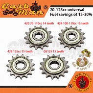 Sproket Depan Freewheel 420 428 14T 15T Lubang 17mm 20mm Jimat Minyak Meluncur Untuk Honda EX5 Wave 