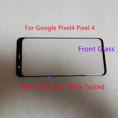 New For Google Pixel 4 Pixel4 Front Glass Touch Screen Panel + Laminated OCA Glue Tested