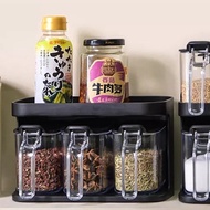 Citylife 3pcs/set Salt Sugar Plastic Condiments Food Container Seasoning Jar Stack Plastic Spice Jar