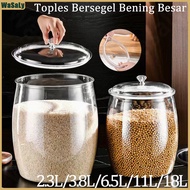 Large Capacity Airtight Plastic Container 2.3L/3.8L/6.5L/11L/18L Airtight From Glass Plastic Jar Lea