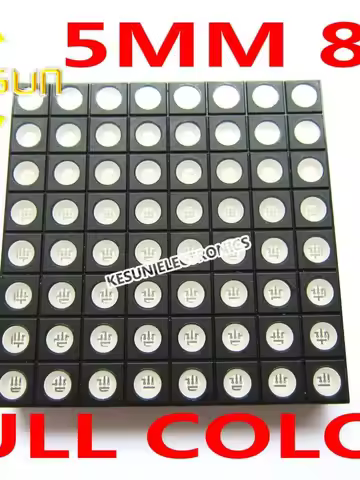 10PCS x 5MM 8X8 RGB Full Color 60*60 LED Dot Matrix Digital Tube Module LED Display Module 2388RGB