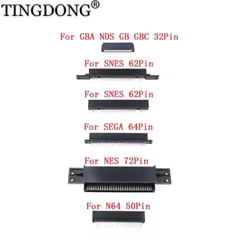 Connector Socket 32 Pin 62Pin 50Pin 64Pin 60Pin 72Pin Game Cartridge Card Slot Adapter For GBA N64 S