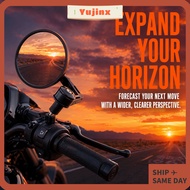 YUJINX 2PCS Handlebar Mirror, Aluminium, Glass Universal Rearview Mirror, Wide Sight Black Motorcycl