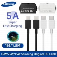 Original Samsung cable 5A Super Fast Charging PD 3.0 Fast Charger 1M 1.8M USB-C Type-C To Type C For
