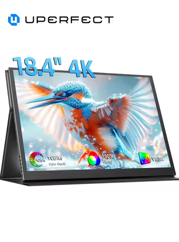 UPERFECT QLED 18.4" 4K Portable Monitor VESA 3840x2160 UHD 100% sRGB 8Bit HDR FreeSync Travel Screen