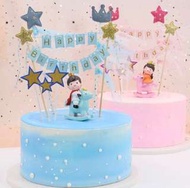 生日牌 happy birthday 星星 拉旗仔