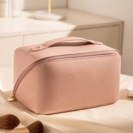 Large Capacity Leather Cosmetic Bag Makeup Bag Travel Organizer Pouch Luxury Pillow Bag Toiletries K