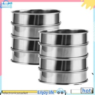 8Pcs 4 Inch Muffin Rings Crumpet Rings Stainless Steel Muffin Rings Round Tart Ring