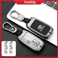 【Available】For Toyota Wish / Prius / Land Cruiser Smart Keyless Remote Zinc Alloy Leather Car Case Cover Keychain Holder Car Key Accessories