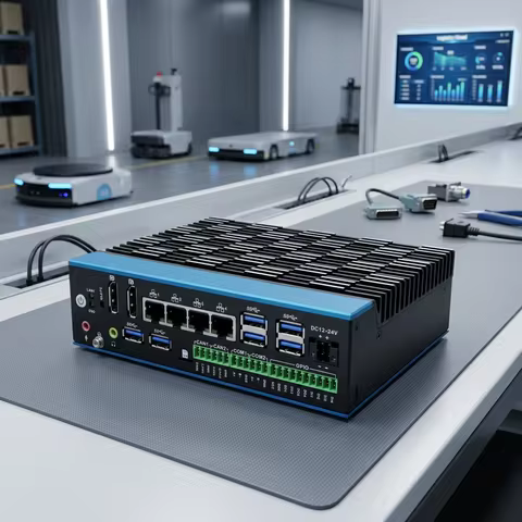 Partaker Mini PC Intel Core I5 1235U I7 1255U DDR5 RAM 4 x LAN TPM2.0 2 x DP 12~24V DC RS485 GPIO AG