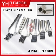 【﻿1pc 】 C45 4mm ~ 95mm Flat Pin Lug Non Insulated Copper Tin Plating Pin Terminal Naked / flat pin c