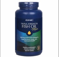 GNC Triple Strength mini Fish Oil  三倍強效魚油 (迷你版) 240粒迷你軟膠囊