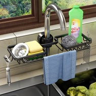 Faucet Sponge Holder Kitchen Sink Caddy Organizer  Over The Sink Shelf Drain Rack for Sink Organizer