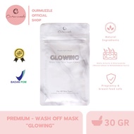 Putput Moslem - Brightening Face Mask/BPOM Whitening Mask/Glowing Wash Off Mask with Niacinamide+Salycilic Acid+Hydrolized Royal Jelly