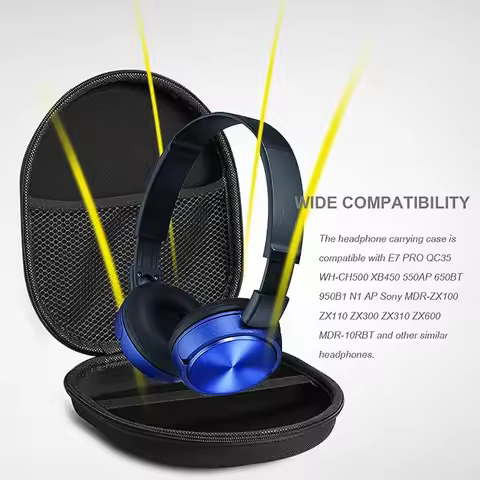 Headphone Carrying Case Organizer Hard Headphones Storage Bag For SONY MDR-ZX100 ZX110 ZX300 ZX310 Z