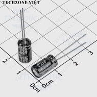 [30 Pieces]- Capacitor 22uF 63V 6x11mm Through Hole TechZone Viet