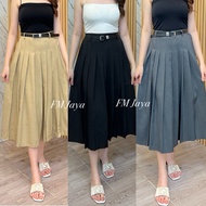FM-G IMPORTED WOMEN'S SKIRT + BELT 933 || IMPORTED MIDI SKIRT 7/8 FASHION || KOREAN STYLE WOMEN'S SK