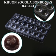 AS Plastic Bonbon Chocolate Mold Pink Cover 24 BALLS (AKSHOPCAMLE 2417.004)