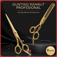 KNIFEZER Straight Hair Scissors Buffing Stainless Steel 4Cr13 - N2