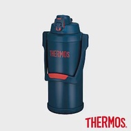【THERMOS 膳魔師】不鏽鋼大容量彈蓋真空保冷瓶3000ml(FFV-3001-NV-R) 藍色