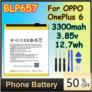 BLP657 3300mah 3.86v 12.7Wh High-Quality Battery for OPPO OnePlus 6 Replacement  Phone Batteries+Fre