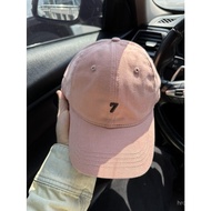 Same Style as Luhan2025New Embroidered Numbers7Baseball Cap for Men and Women, Wide Brim, Face Slimm