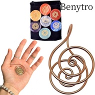 BENYTRO Copper Palm Ring, Adjustable Jewelry Accessories Spiral Palm Ring,  Handmade Reiki Energy Sp