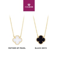 HABIB (Mother of Pearl / Black Onyx) Necklace in 585/14K Yellow Gold PALF