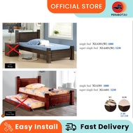P2U XL Single Wooden Bed / Solid Wood Single Bed / Katil Kayu Bujang / ExportQuality / BedRoomFurniture / KatilkayuSolid