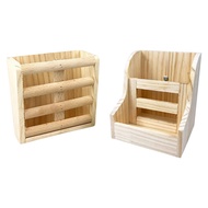 [lzdjlmy2ua] Hay Feeder Stand, Wooden Grass Dispenser, Wooden Small Animal Feeder, Guinea Pig Hay Fe