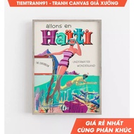 Wall paintings, Haiti Wall Art, Vintage Travel Print, Haiti Travel Poster, Caribbean Island, free ha