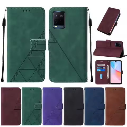 Y21S Leather Case For VIVO Y21S Y21 S V2110 Business Case Flip Stand Wallet Magnetic Book For VIVO Y