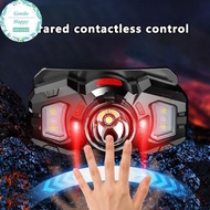 GentleHappy Outdoor LED Headlamp Smart Sensor Dual Light Source Headwear 10-15h Fishing Light .