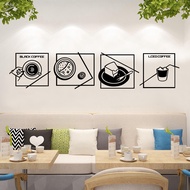 Black Iced Coffee Tea Cake Ice Create Idea Creative Art Decoration Wall Sticker Removable Wallpaper
