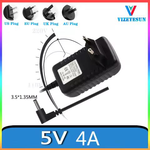 British Regulation 5V 4A Power Adapter 5V 4000MA Universal Regulated Power Cord DC 3.5*1.35MM