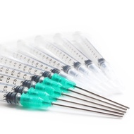 10Pcs 1ml Syringe with 18Ga 1.5'' Blunt Needle and Plastic Needle with Matching Cap For Mixing Liqui