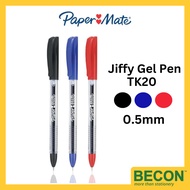 Papermate Jiffy Gel Pen TK20 0.5mm Black | Blue | Red