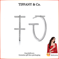 (New) Womens Fashion Earrings s925 sterling silver T Series Diamond Hoop Earrings Valentines Day hol