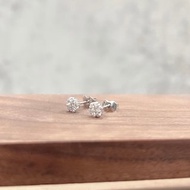 鑽石耳環 天然南非鑽石 白K金 14K K585