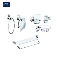 [ARINO ] 7PCS TOILET ACCESSORIES, Tissue Holder, Towel Ring, Glass Shelf, Towel Bar etc..