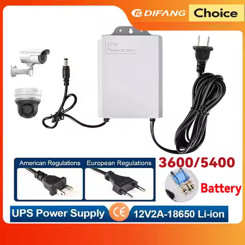 Waterproof UPS 5400mAh Battery Power Adapter Supply DC 12V Output for CCTV Camera Security UPS Monit