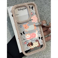 cat dog Bat polka dot  For iPhone 16 13 12 14 15 11 13PRO 16PRO 14PROMAX 12PROMAX 15PROMAX 15PLUS 13