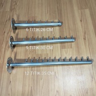 GANTUNGAN NEWs Straight Clothes Hanger / Clothes flute Hanger 6,9,12 nails 6