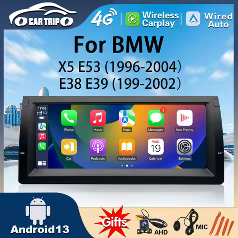Car Multimedia Player for BMW X5 E53 E39 E38 1996-2006, Audio Stereo, BT, GPS Navigation, WiFi Carpl