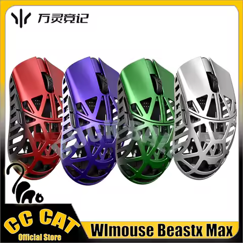 New Wlmouse Beast x Max Mouse Wireless Bluetooth Mouse Magnesium Alloy Hollow Out Lightweight Gaming