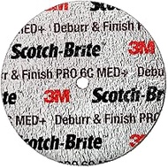 3M 50048011650055 Scotch-Brite Deburr and Finish PRO Unitized Wheel, 3" x 1" x 1/4" 6C MED+ (Pack of