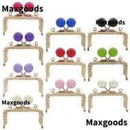 MAXGOODS Purse Clasp Frame, Candy Color Metal Purse Frame Kiss Clasp, Square Bag Kiss Clasp Lock